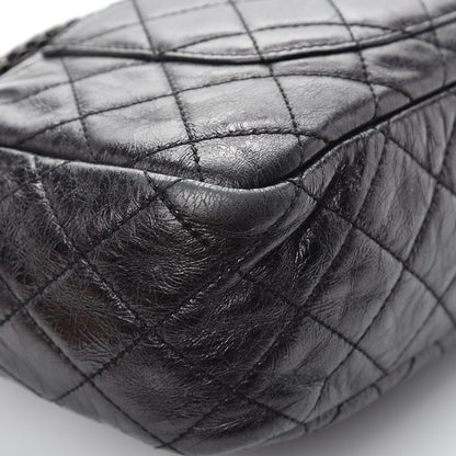 Chanel Metallic Aged Calfskin Quilted Medium Reissue Camera Case Black 12 of 12