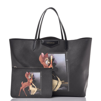 Givenchy Textured Coated Canvas Bambi Print Large Antigona Tote Black 3 of 23