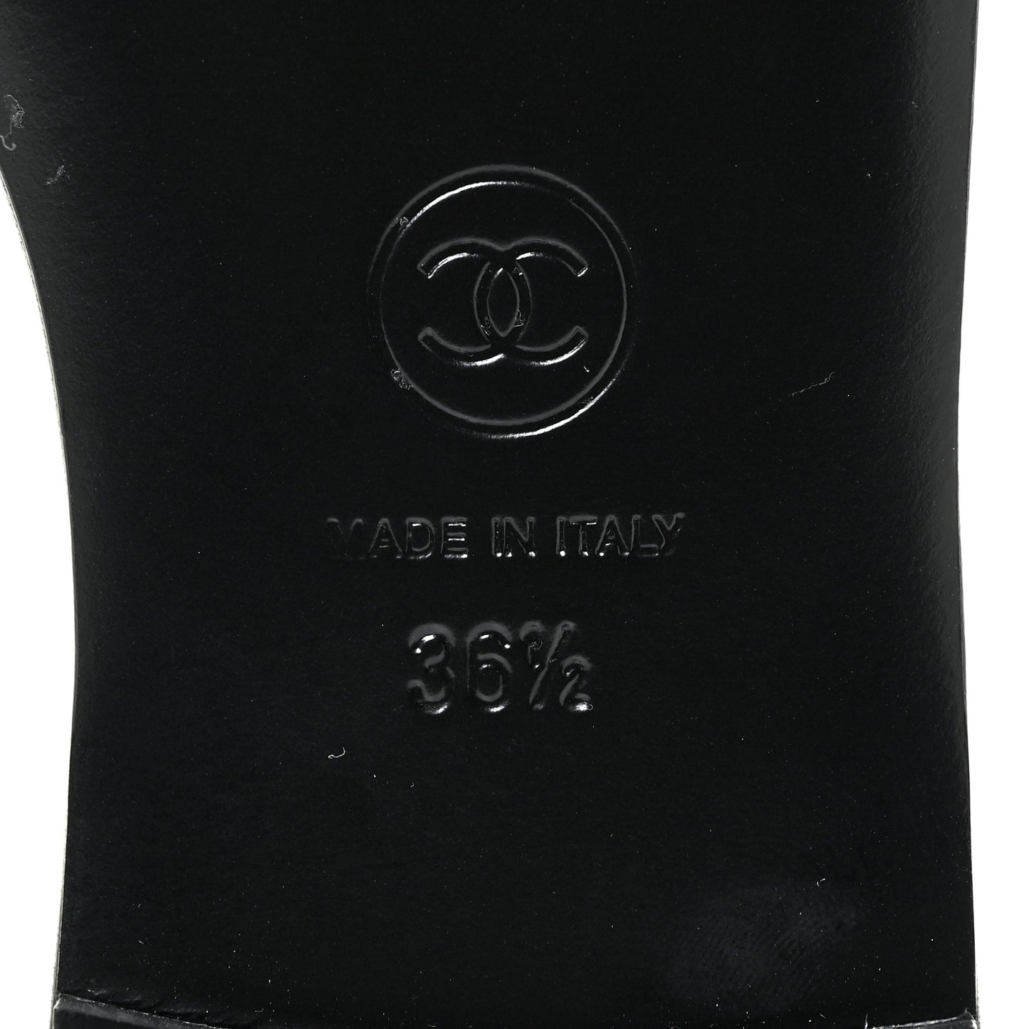 Lambskin Quilted CC Turnlock Sandals 36.5 Black