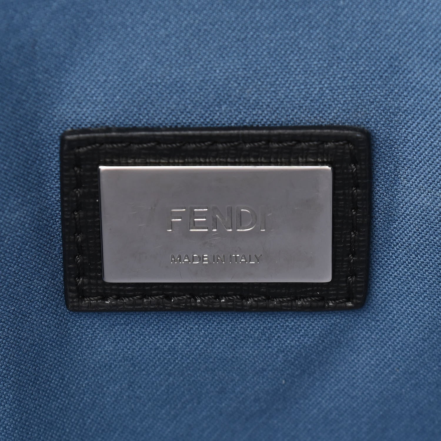 Fendi Vitello Elite Cuoio Monster Buggies Medium Roll Tote Black Multicolor Blue Cobalto 6 of 10