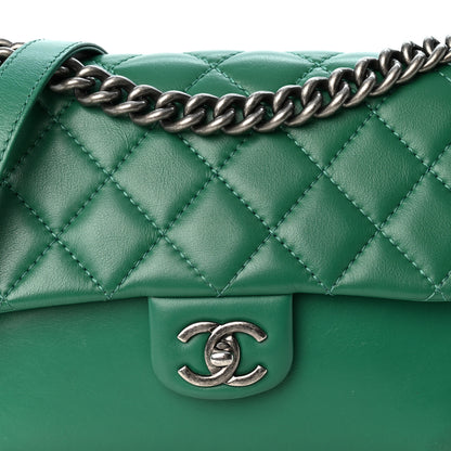 Chanel Calfskin Quilted Medium Rock My Shoulder Flap Green 8 of 11