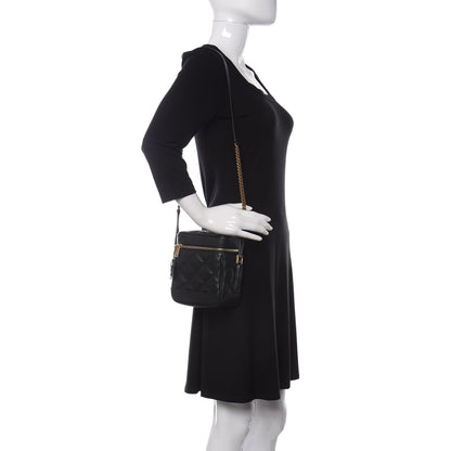 Saint Laurent Grain de Poudre Quilted 80's Vanity Bag Black 2 of 9