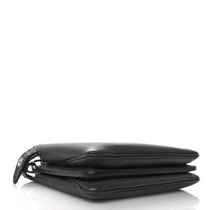 Fendi Cuoio Romano Selleria Macro Stitchings Small Peekaboo Carbon Asfalto 4 of 9