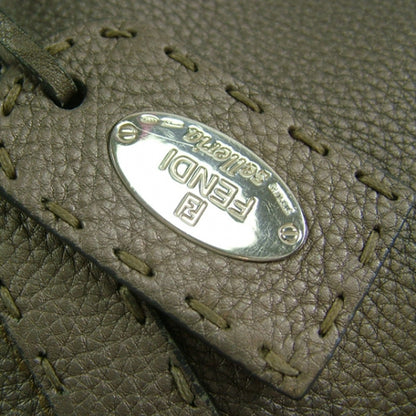Fendi Calfskin Romano Selleria Linda Satchel Silver 8 of 12