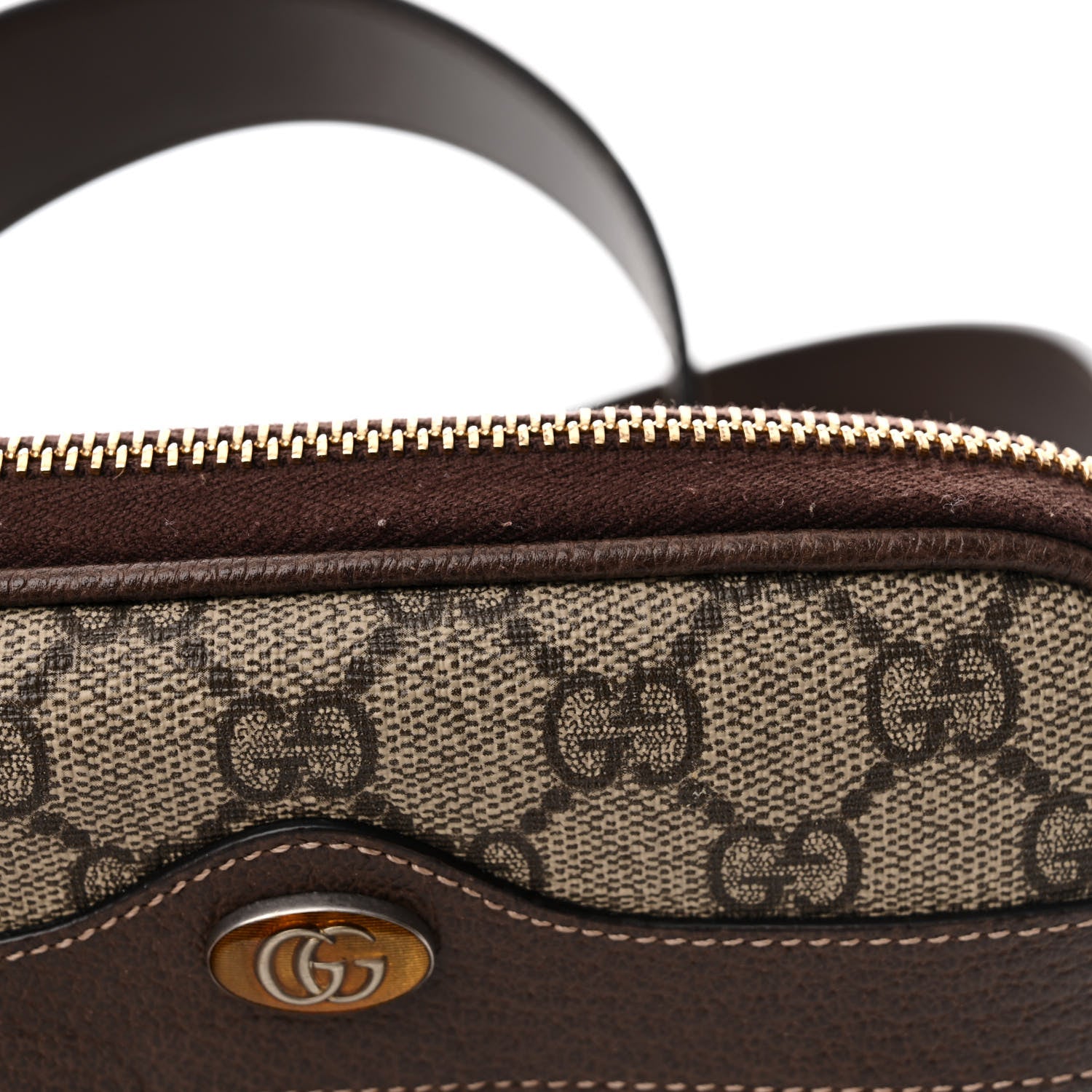 Gucci GG Supreme Monogram Ophidia Belted iPhone Case 95 38 Dark Brown 10 of 12