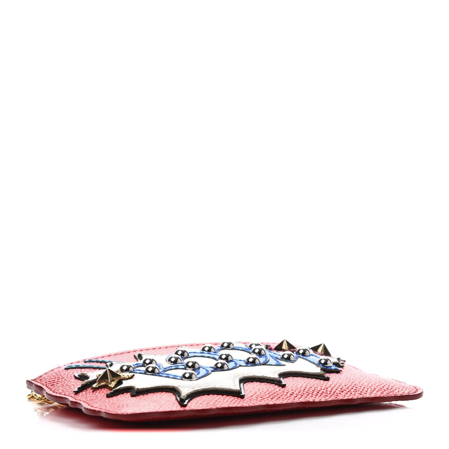 Dolce & Gabbana Laminato Dauphine Boom Print Coin Case Red 3 of 4