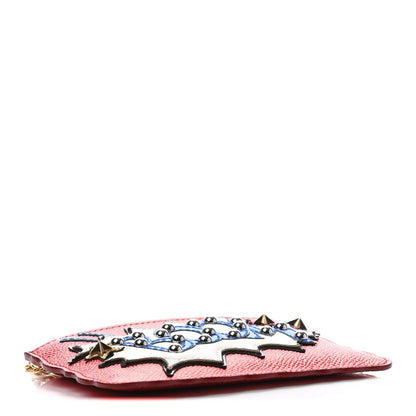 Dolce & Gabbana Laminato Dauphine Boom Print Coin Case Red 3 of 4