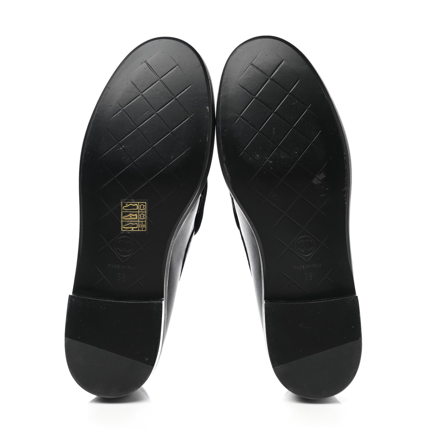 Lambskin Quilted CC Turnlock Loafers 39 Black