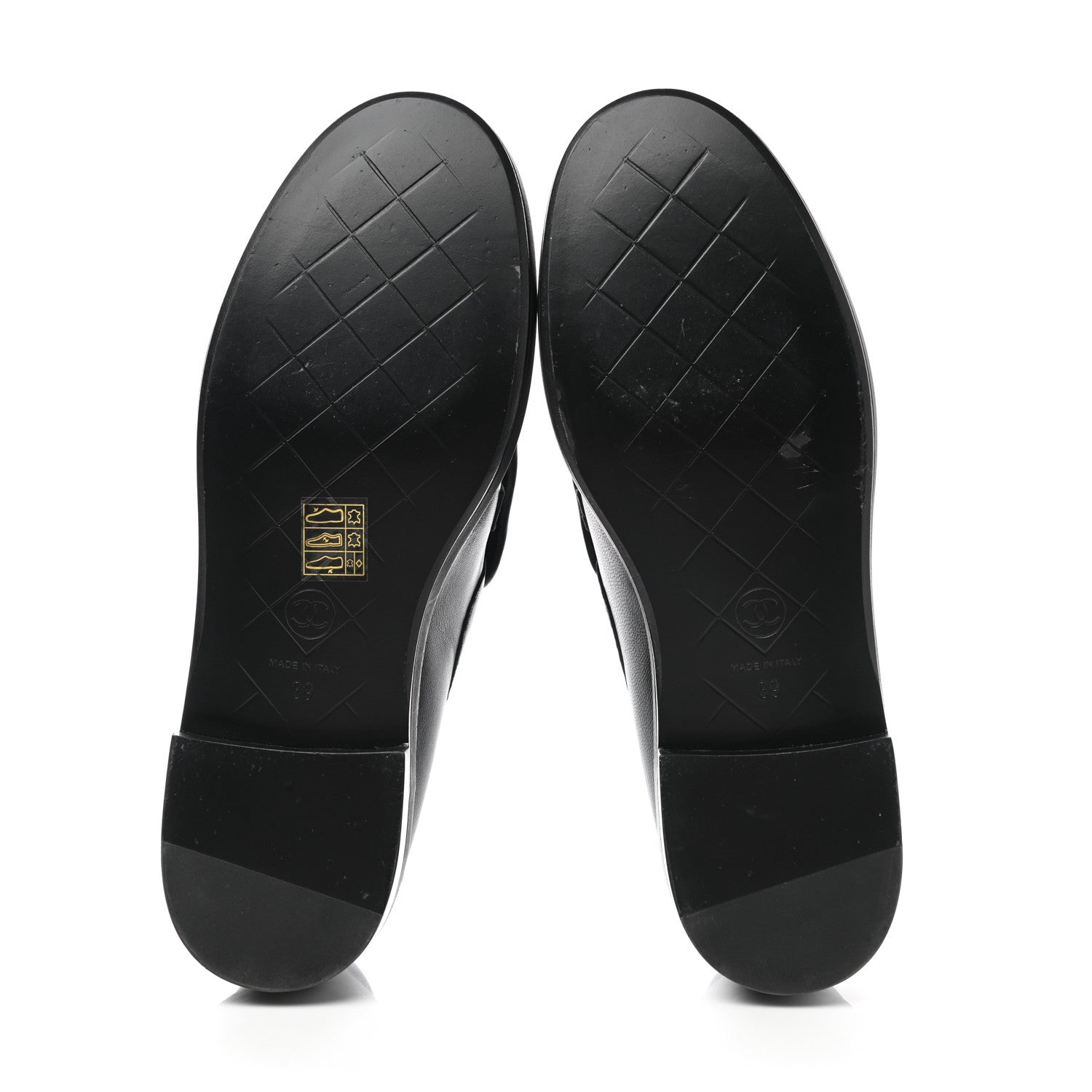 Chanel Lambskin Quilted CC Turnlock Loafers 39 Black 5 of 8