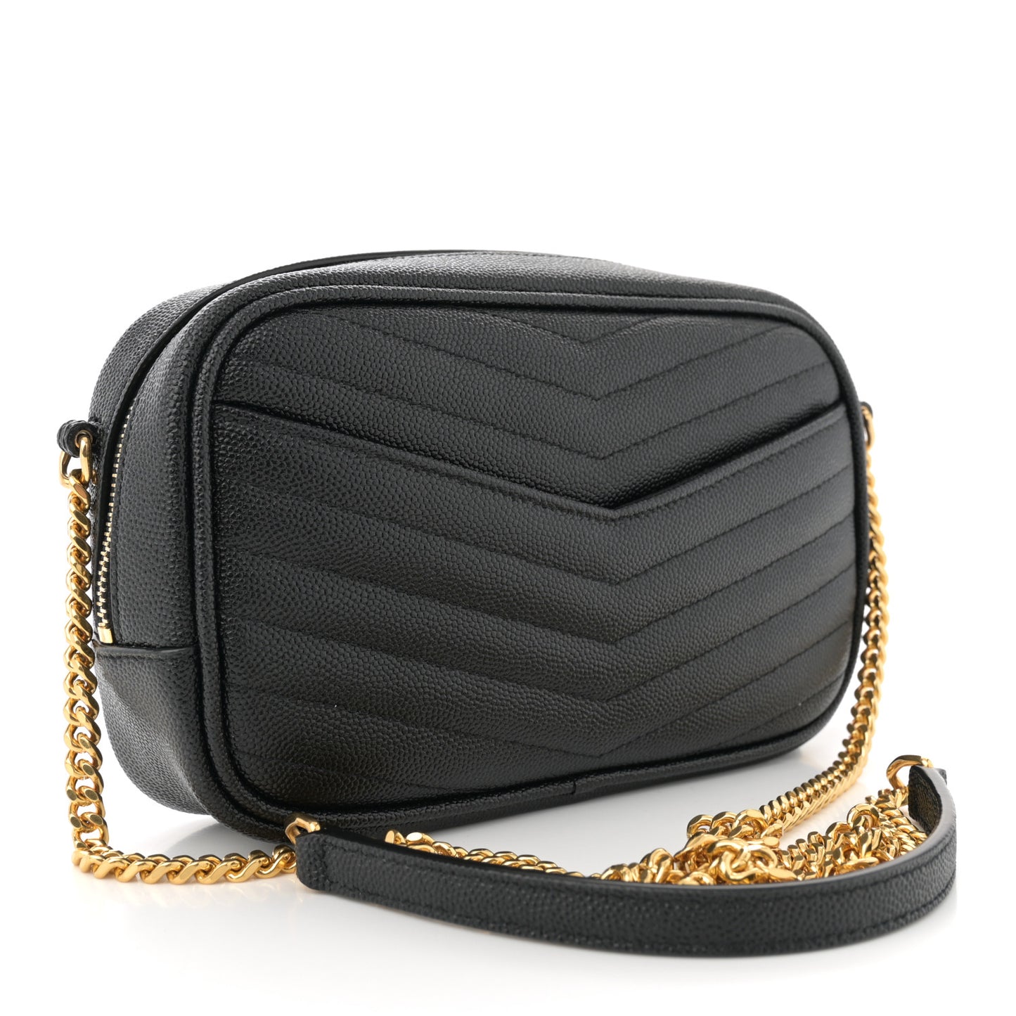 Grain De Poudre Matelasse Monogram Mini Lou Camera Bag Black