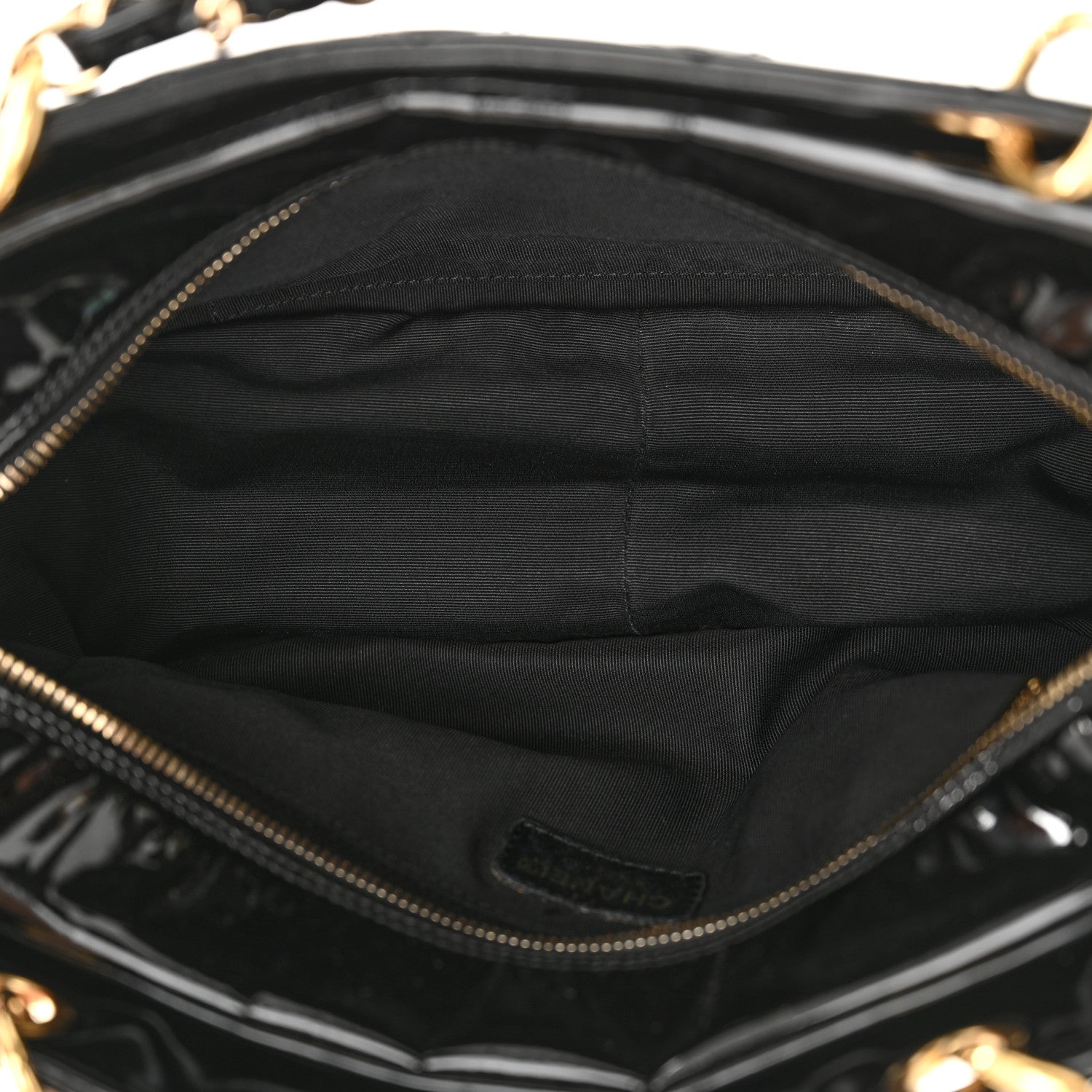 Chanel Patent Quilted Petit Timeless Tote PTT Black 5 of 11