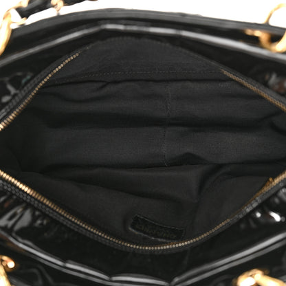 Chanel Patent Quilted Petit Timeless Tote PTT Black 5 of 11