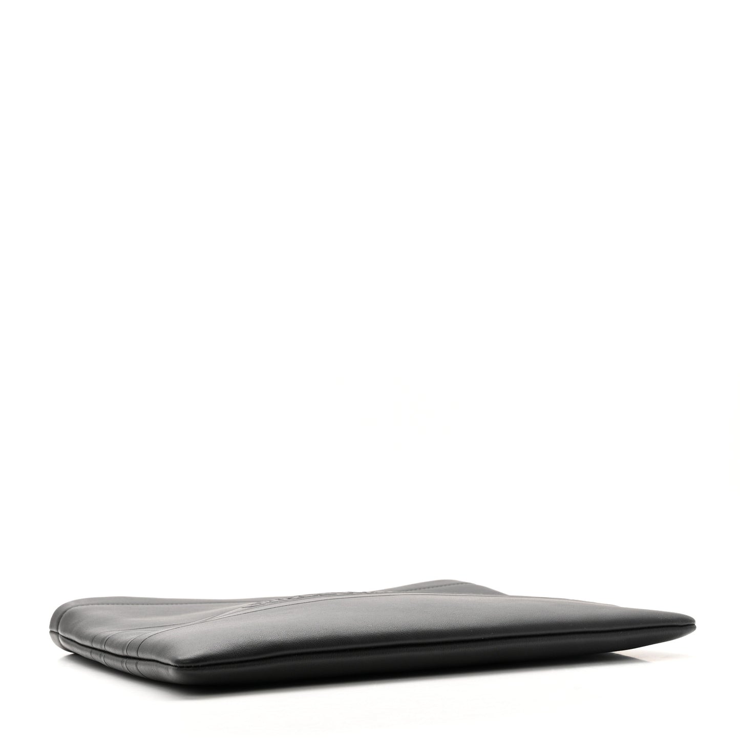 Calfskin Medium Diordouble Zip Pouch Black