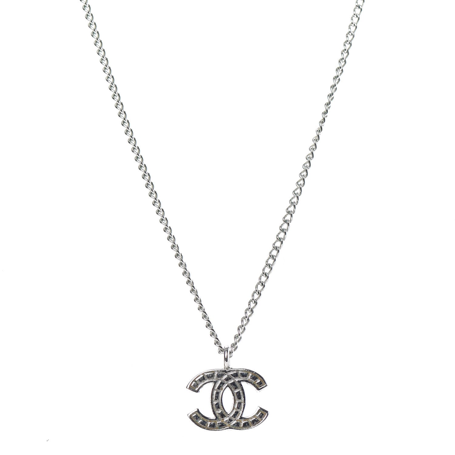 Chanel CC Necklace Silver 1 of 5