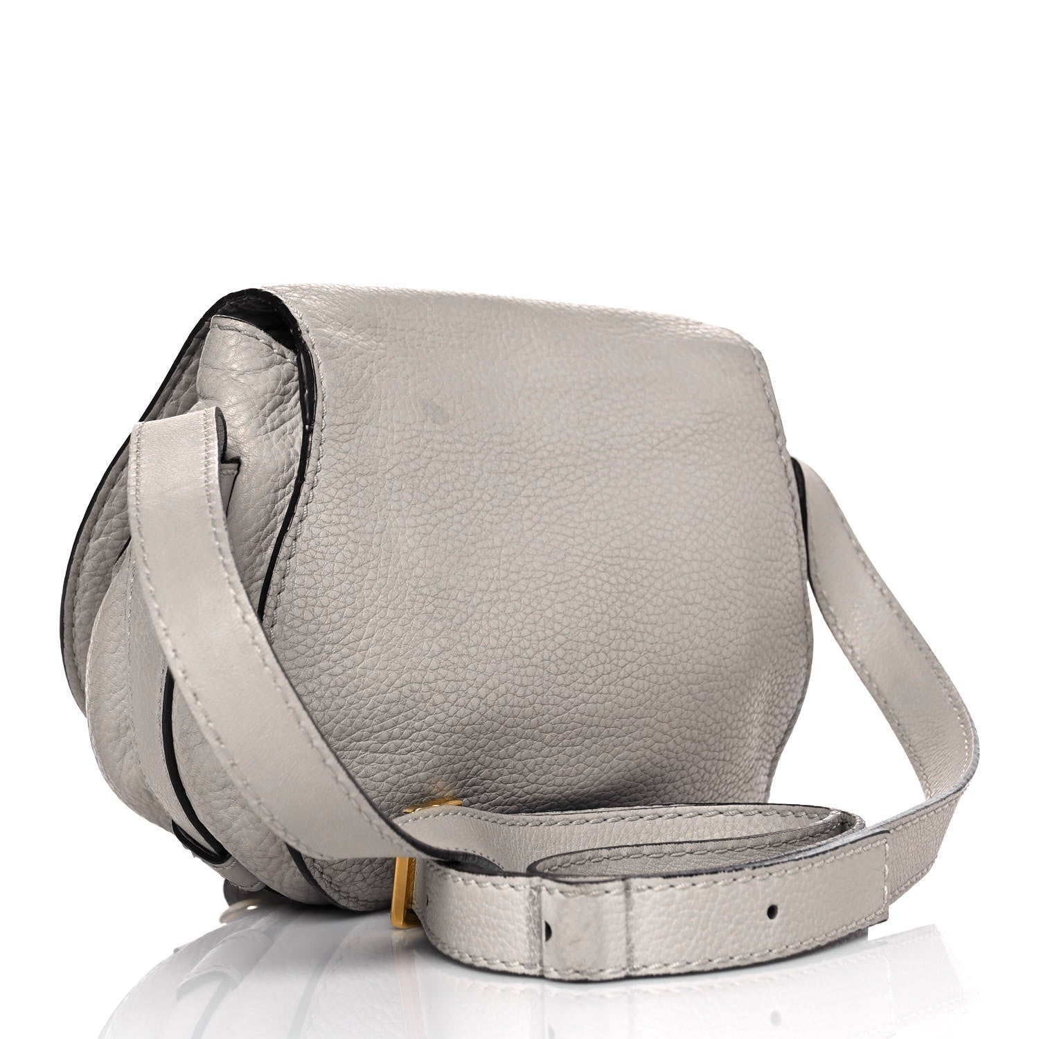 Chloe Calfskin Mini Marcie Round Crossbody Bag Cashmere Grey 2 of 10