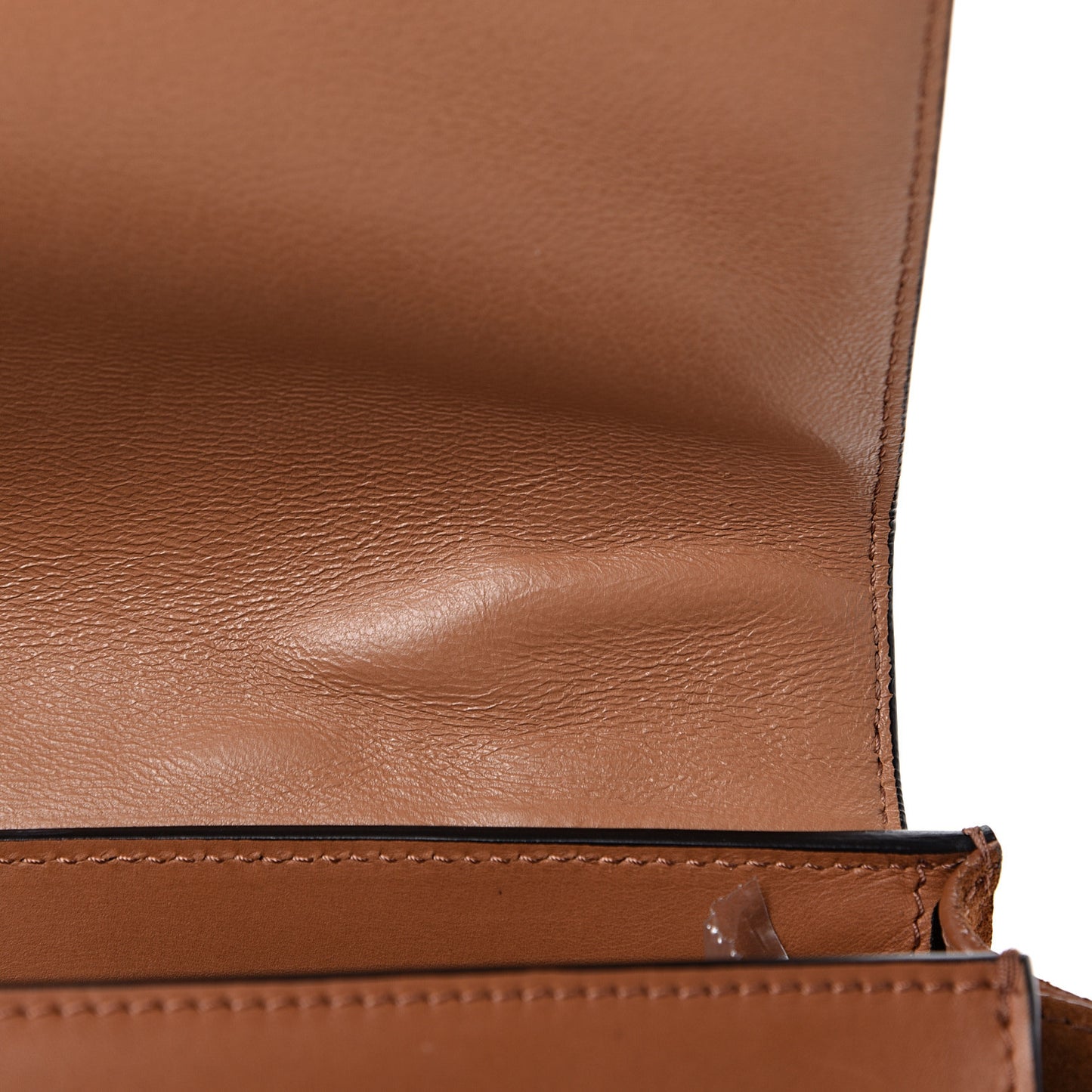 Natural Calfskin Suede Medium Trapeze Tan