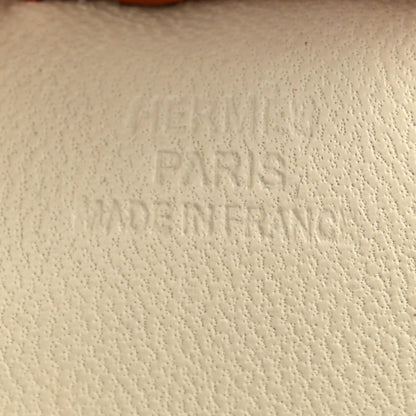 Hermes Milo Lambskin Grigri Rodeo Horse Bag Charm MM Craie Sesame Cornaline 3 of 5