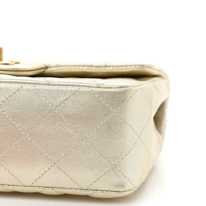 Chanel Metallic Lambskin Quilted Mini Rectangular Flap Gold 5 of 8