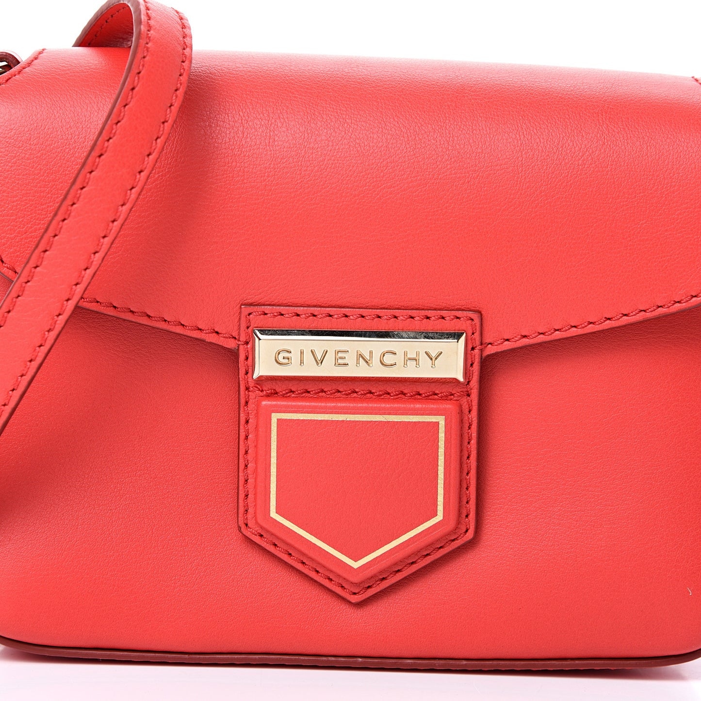 Calfskin Mini Nobile Shoulder Bag Red