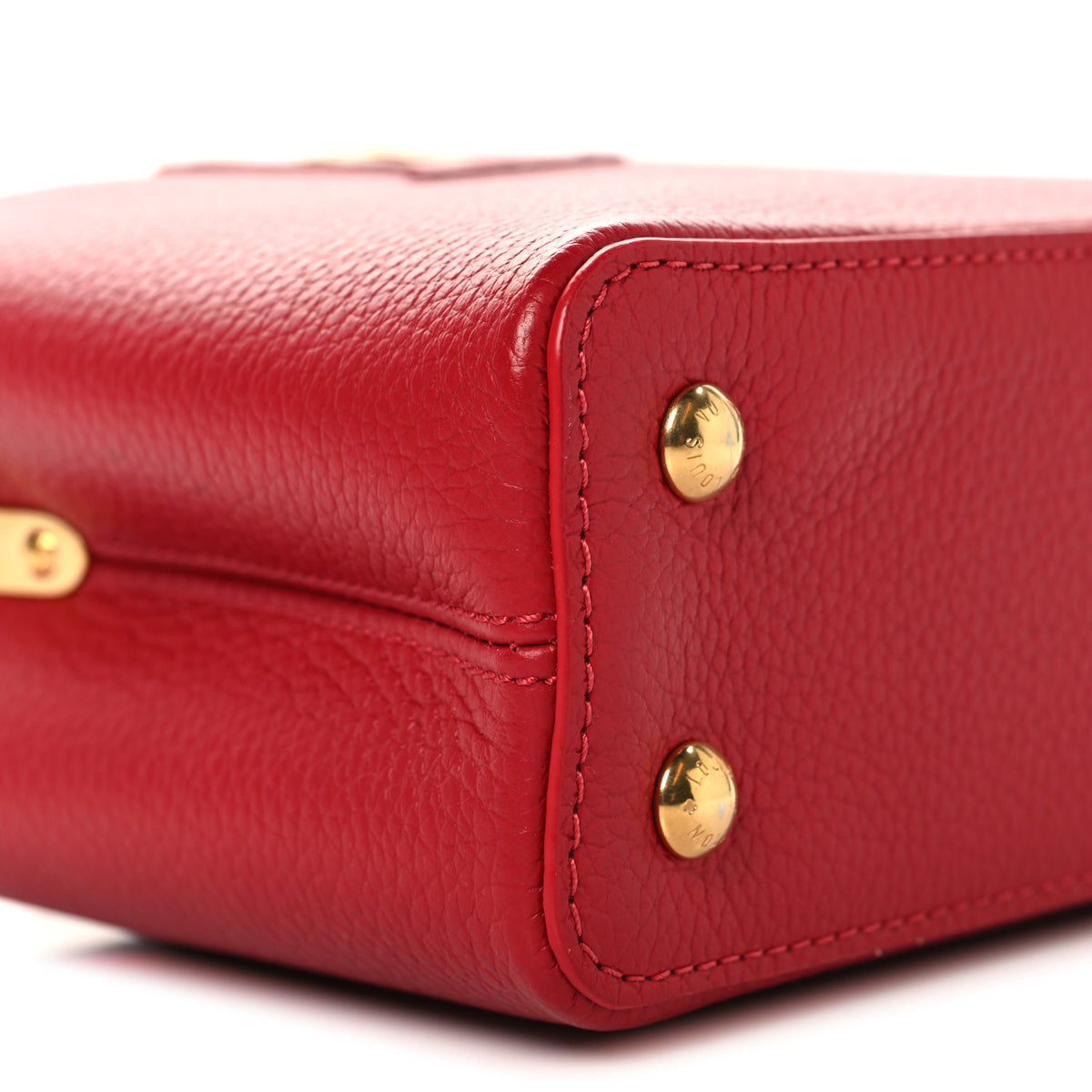 Louis Vuitton Taurillon Mini Capucines Scarlet 8 of 9