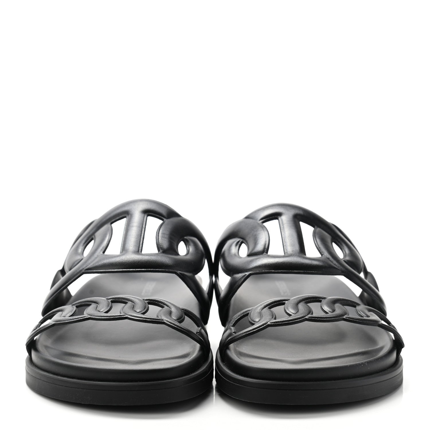 Hermes Nappa Extra Sandals 37 Black 2 of 8