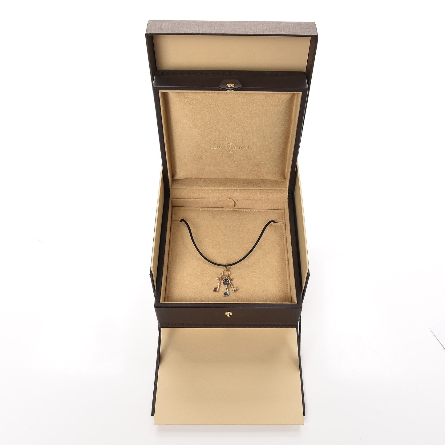 18K Yellow White Pink Gold Monogram Idylle Pendant Necklace