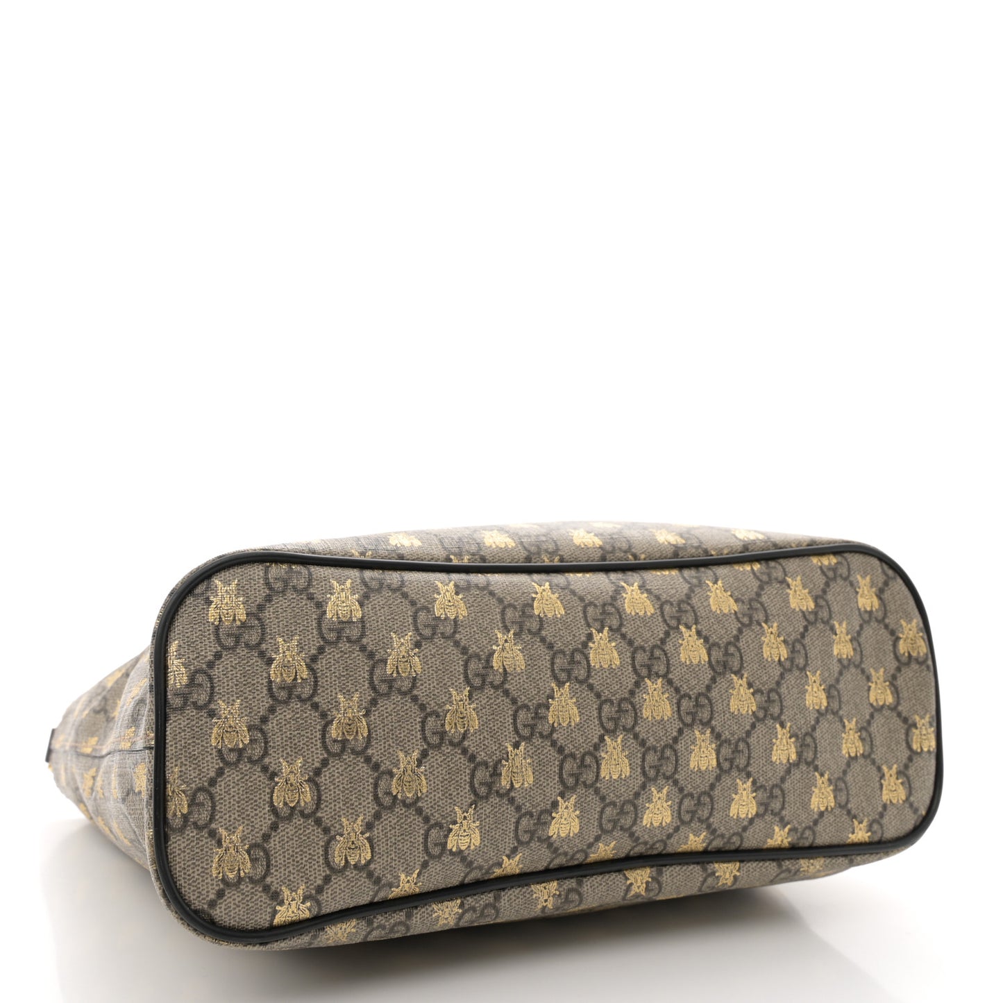 Soft GG Supreme Monogram Bees Small Crossbody Tote Beige Oro Black