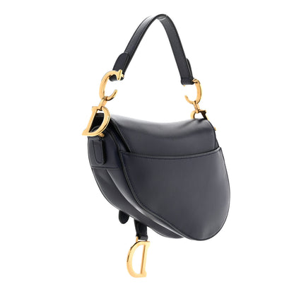 Christian Dior Grained Calfskin Mini Saddle Bag Navy 3 of 10