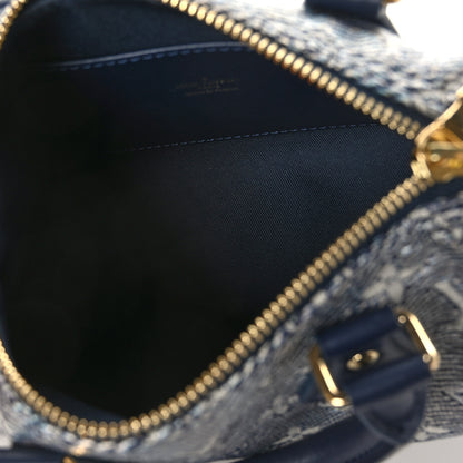 Louis Vuitton Monoglam Speedy Bandouliere 20 Blue 5 of 10