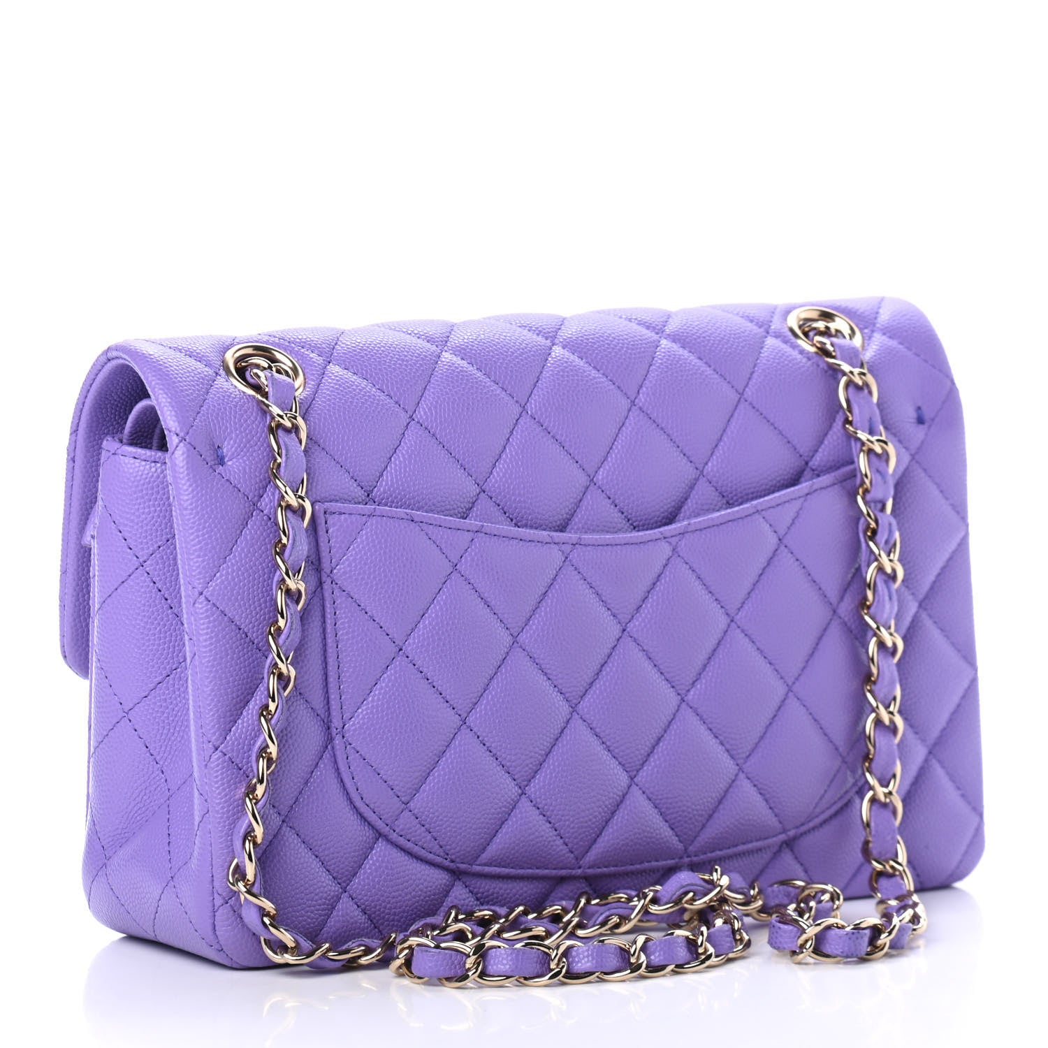 Chanel Caviar Quilted Small Double Flap Purple 2 of 4