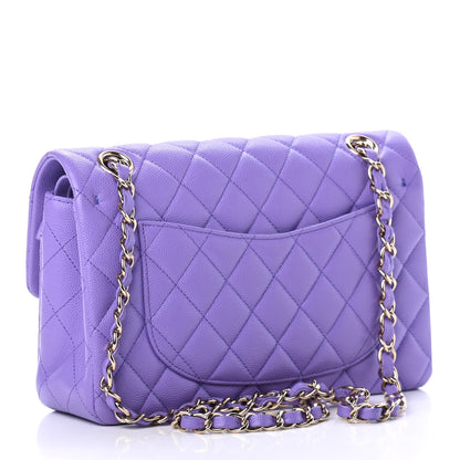 Chanel Caviar Quilted Small Double Flap Purple 2 of 4