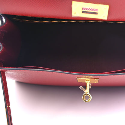 Hermes Epsom Kelly Sellier 28 Rouge H 4 of 11