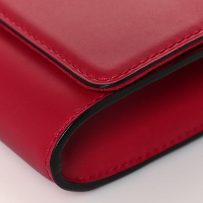 Louis Vuitton Calfskin Chain Louise MM Red 8 of 12