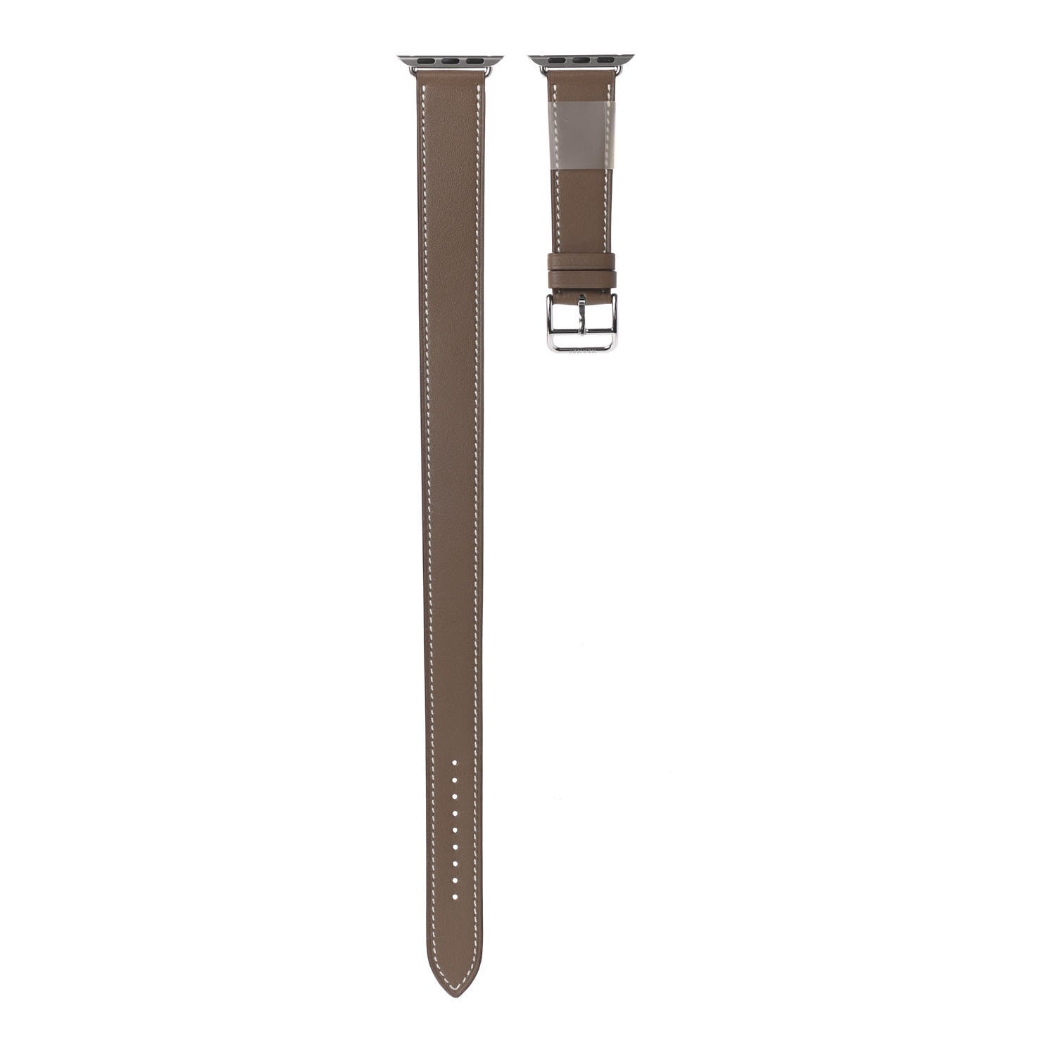 Hermes Swift 38mm Apple Watch Double Tour Band Etoupe 1 of 5