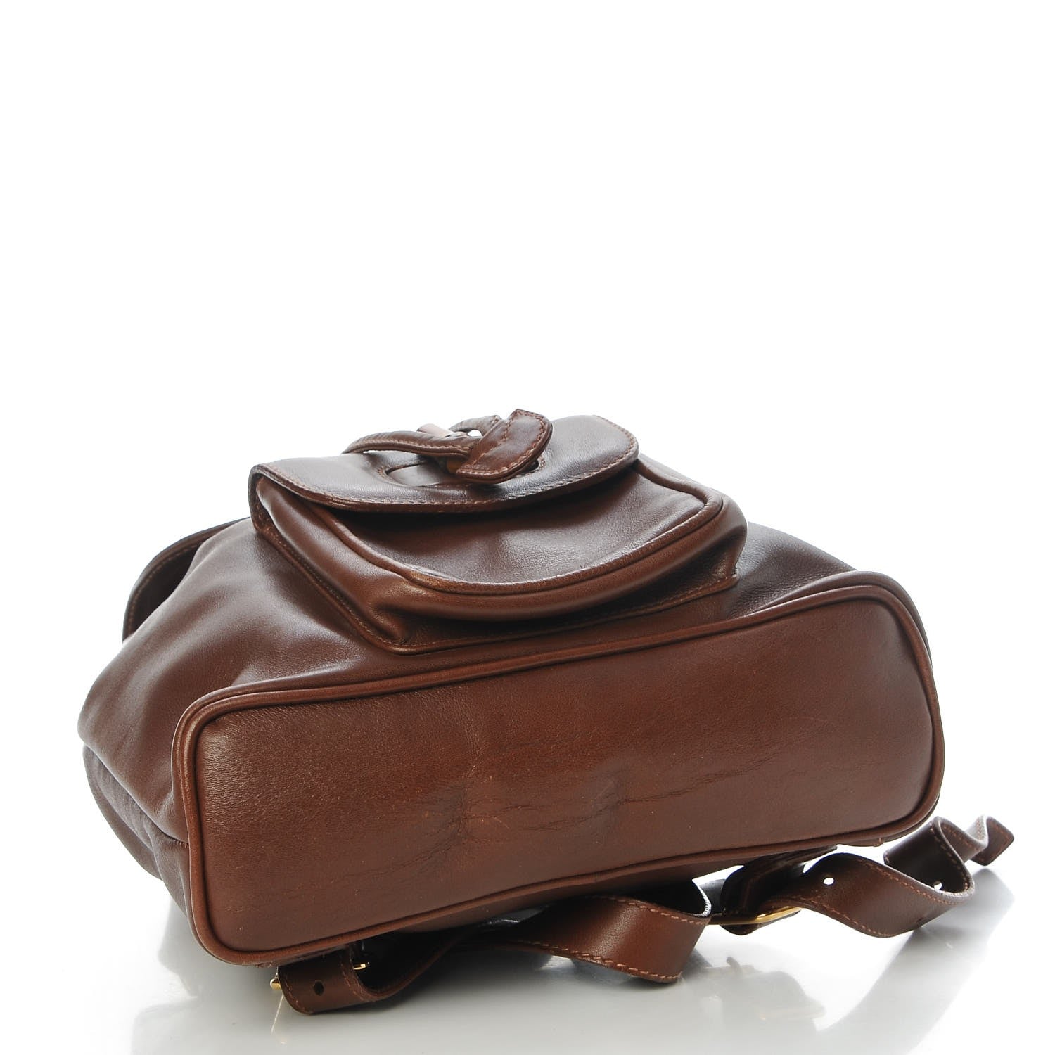 Gucci Calfskin Bamboo Backpack Brown 4 of 13