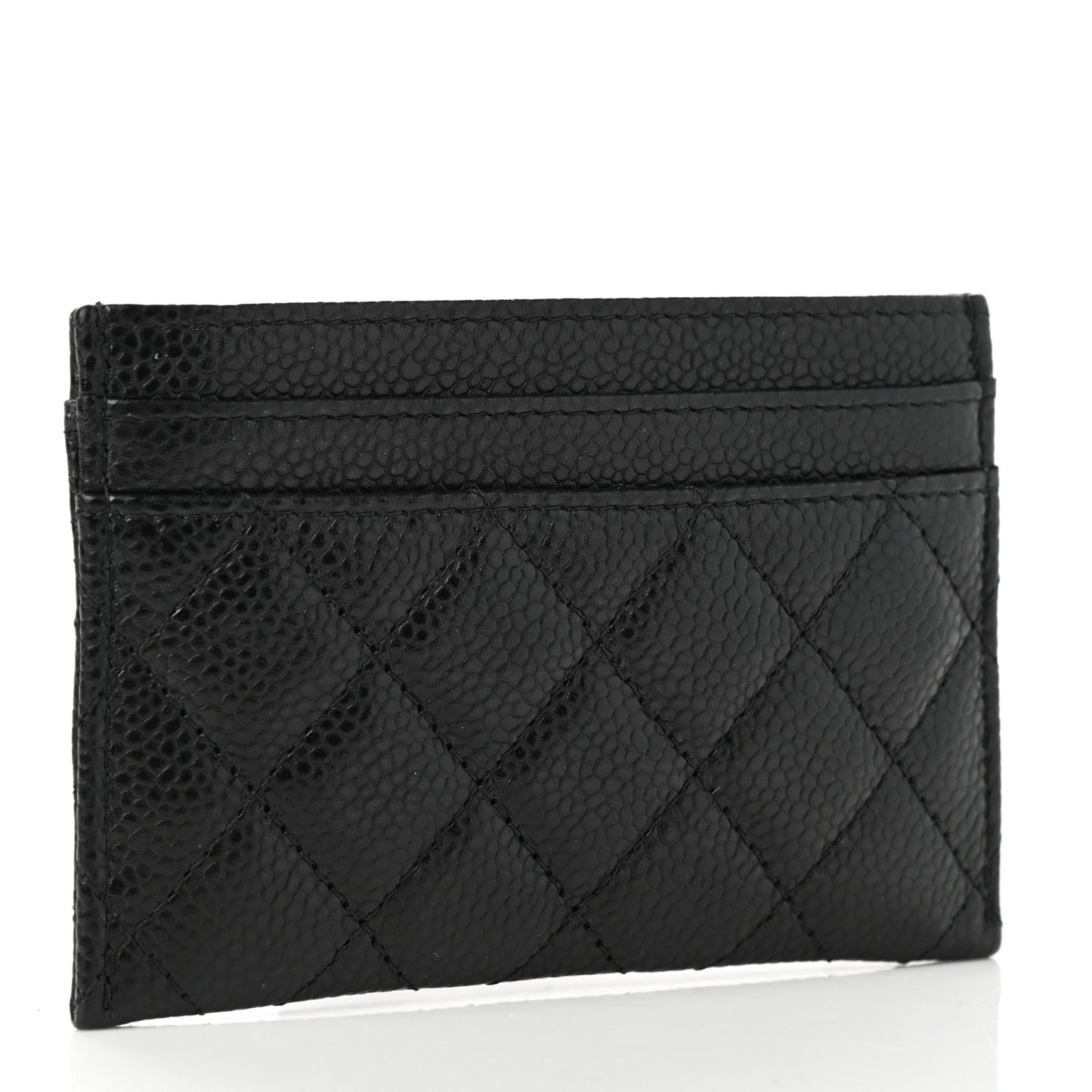Caviar Quilted Boy Card Holder Black