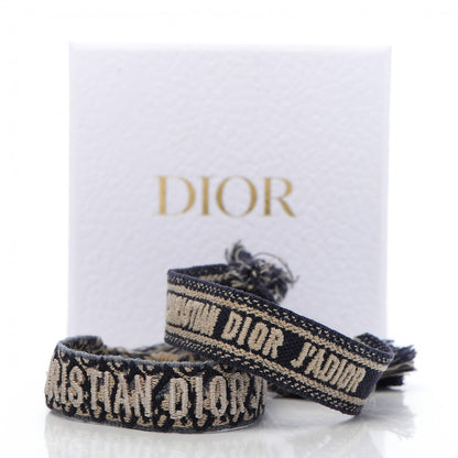 Christian Dior Woven Cotton J'Adior Friendship Bracelet Set Navy 5 of 5