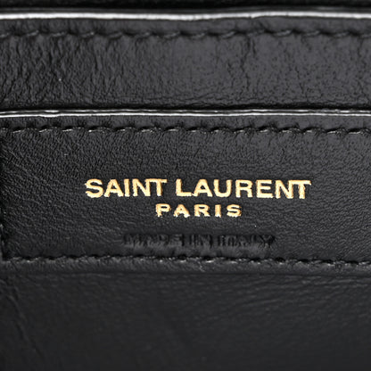 Saint Laurent Calfskin Hair Leopard Print Small Solferino Satchel Dust White 6 of 14