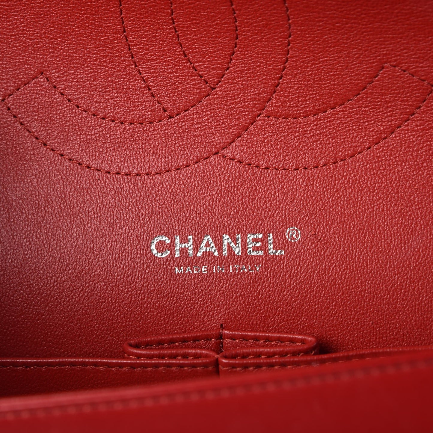 Lambskin Quilted Jumbo Double Flap Red