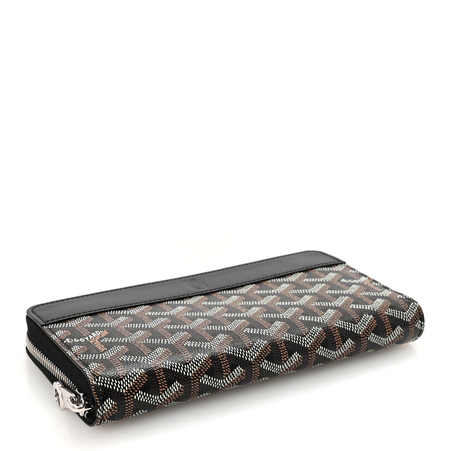 Goyard Goyardine Matignon Zip Around GM Wallet Black 1781950