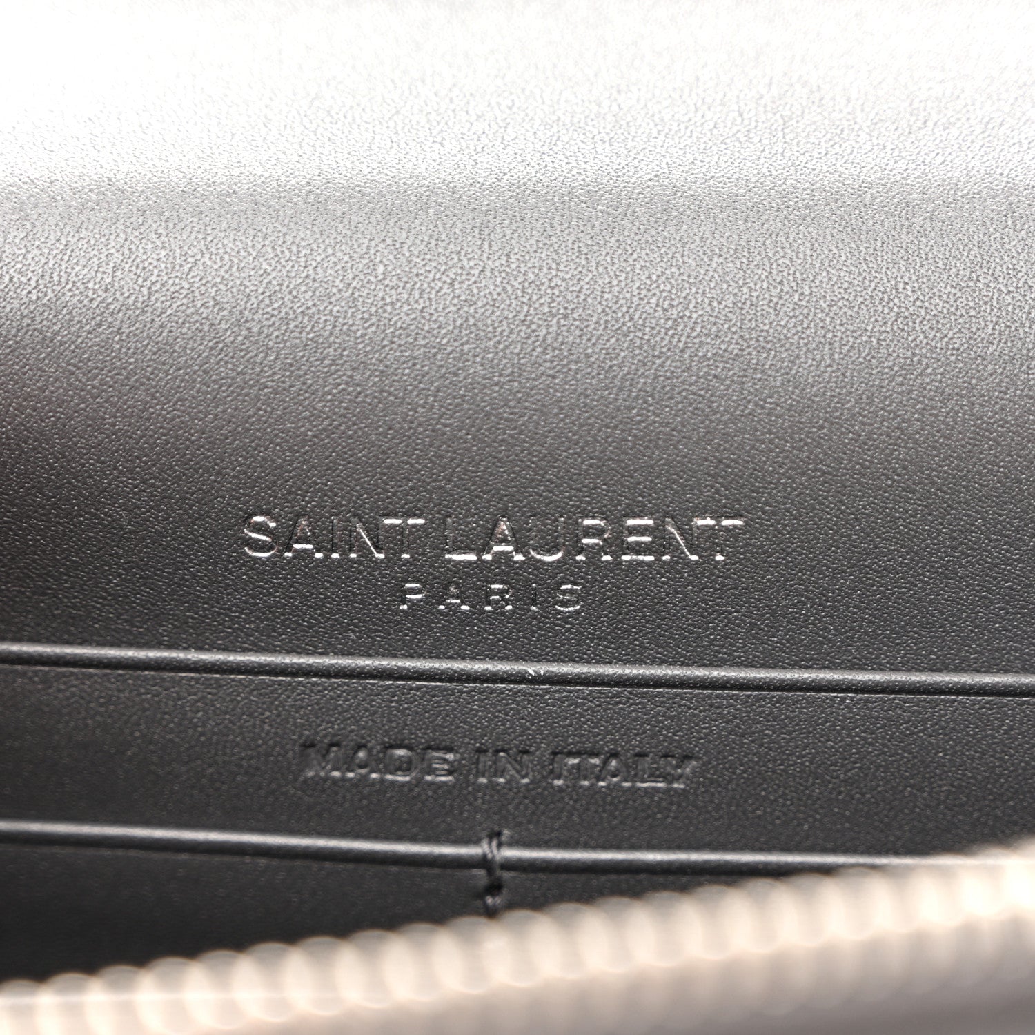 Saint Laurent Smooth Calfskin Classic Monogram Kate Tassel Chain Wallet Asphalt 6 of 11