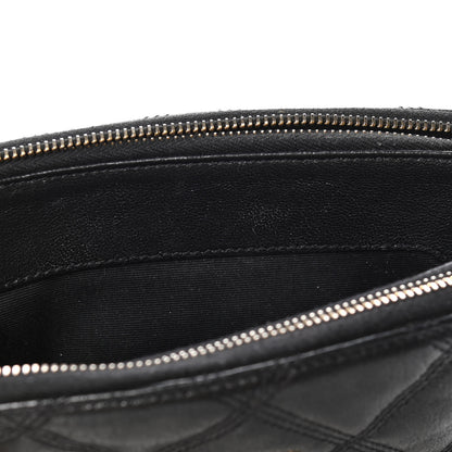 Saint Laurent Grained Lambskin Quilted Mini Becky Double Zip Bag Black 12 of 14