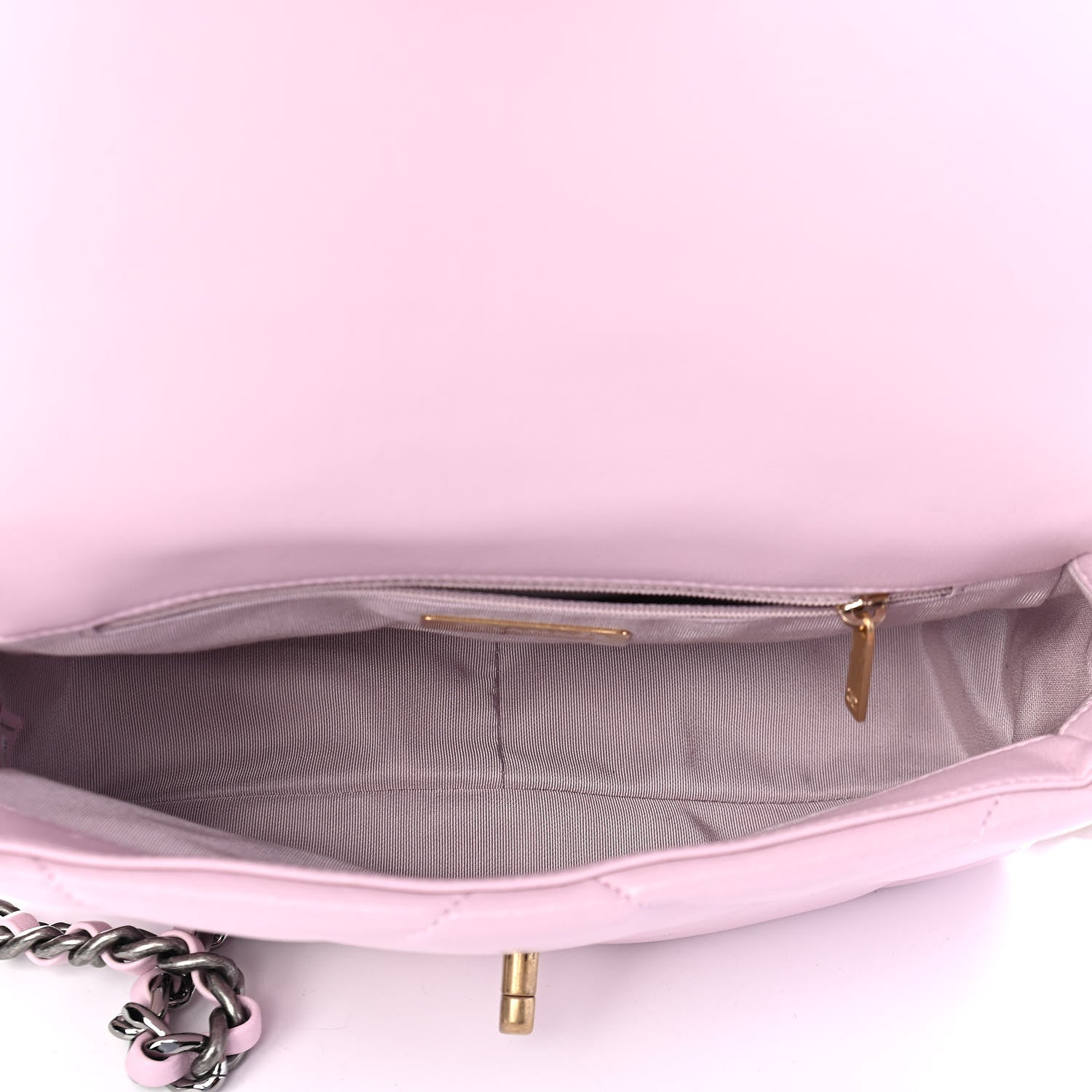 Chanel Lambskin Quilted Medium Chanel 19 Flap Light Pink 4 of 8