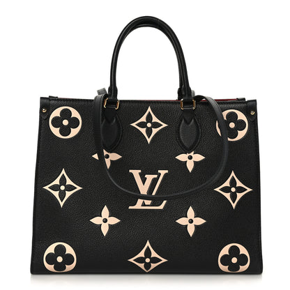 Louis Vuitton Empreinte Monogram Giant Onthego MM Black Beige 1 of 8