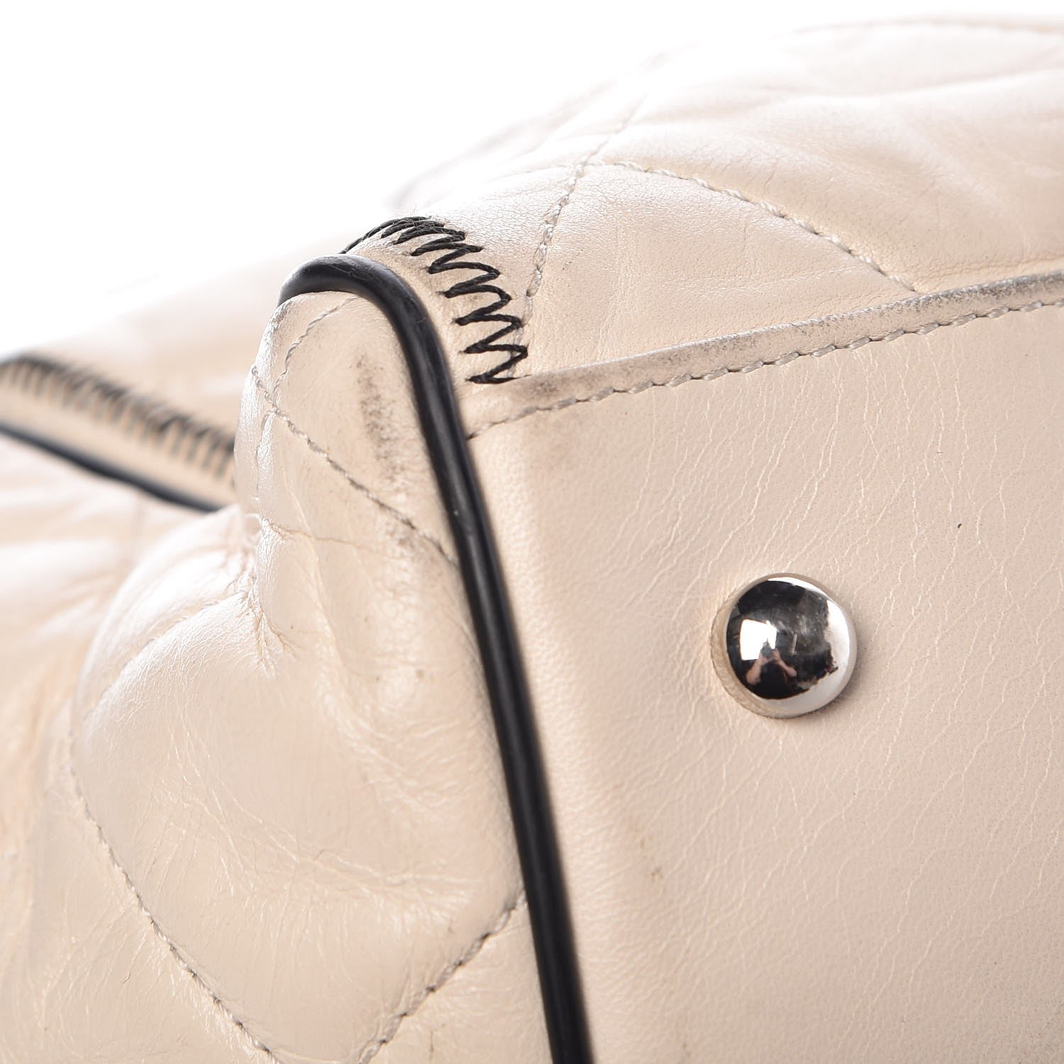 Chanel Lambskin Quilted East West Tote Beige 11 of 20