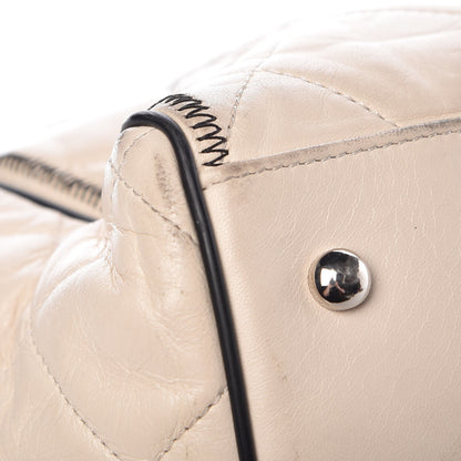 Chanel Lambskin Quilted East West Tote Beige 11 of 20