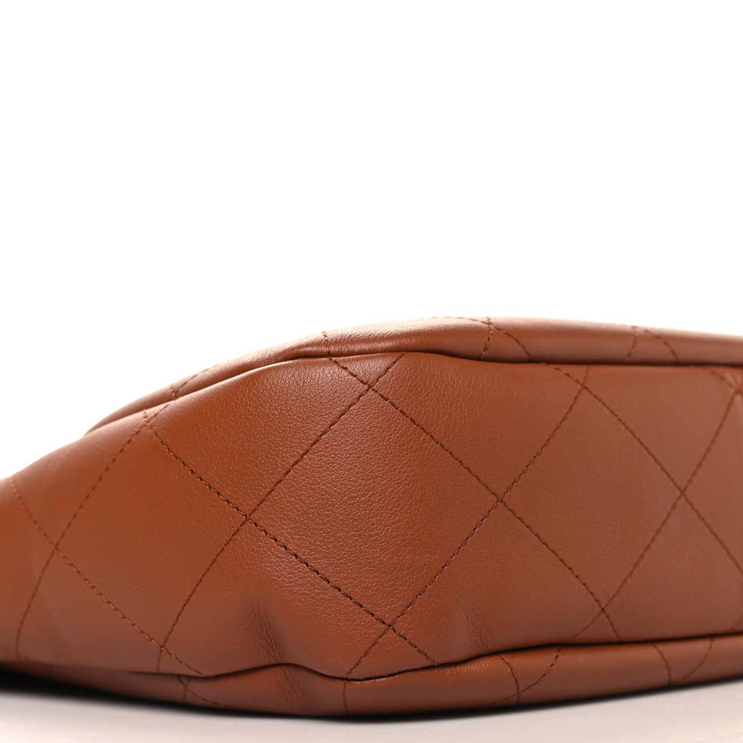 Chanel Calfskin Quilted Braided Handle Chain Hobo Brown 9 of 10