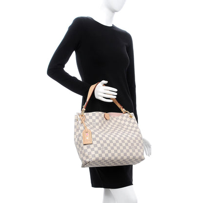 Louis Vuitton Damier Azur Graceful PM Rose Ballerine 2 of 9