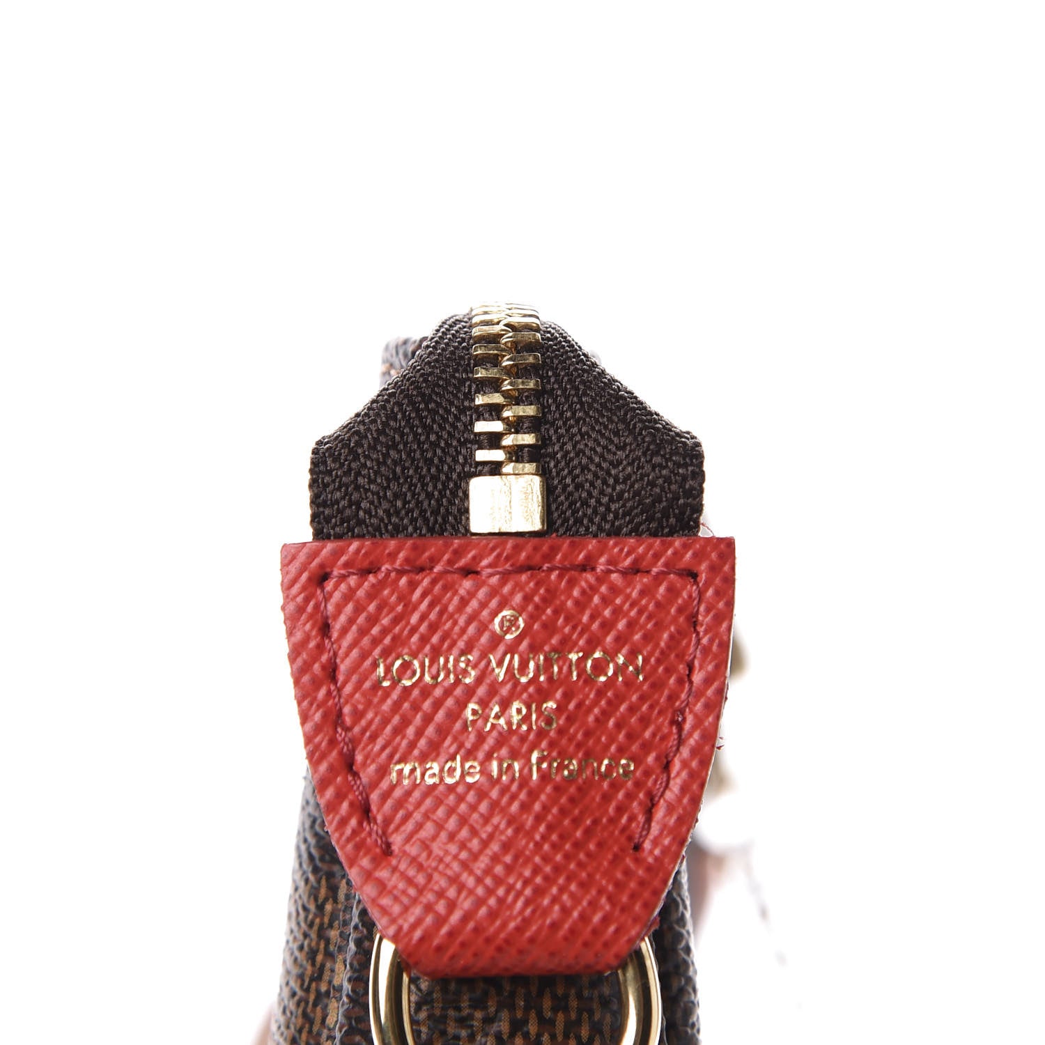 Louis Vuitton Damier Ebene 2019 Christmas Animation Mini Pochette Accessories Red 8 of 9