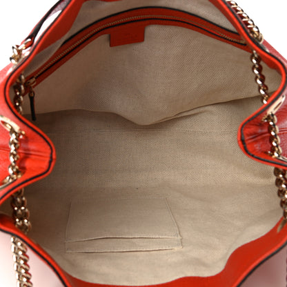 Gucci Pebbled Calfskin Medium Soho Chain Shoulder Bag Sun Orange 6 of 8